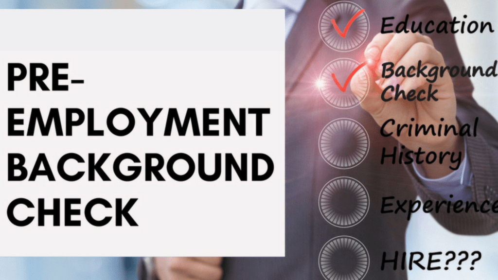 Pre Employment background check