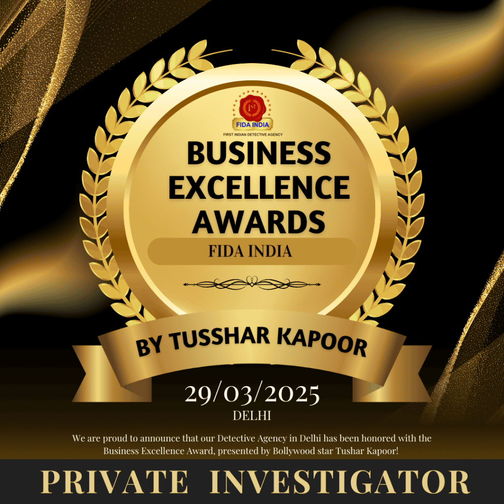 Business Excellence Award won by FIDA India private investigator agency in Delhi