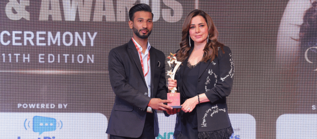 First Indian Detective Agency receiving Best Detective Agency Award at Expo & Awards Ceremony